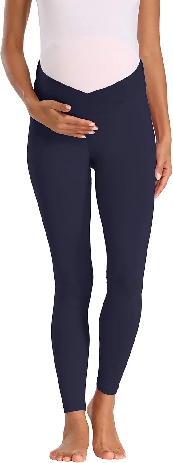 Foucome Women's Under The Belly Super Soft Support Maternity Leggings