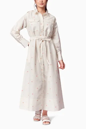French Country Long Shirt Dress
