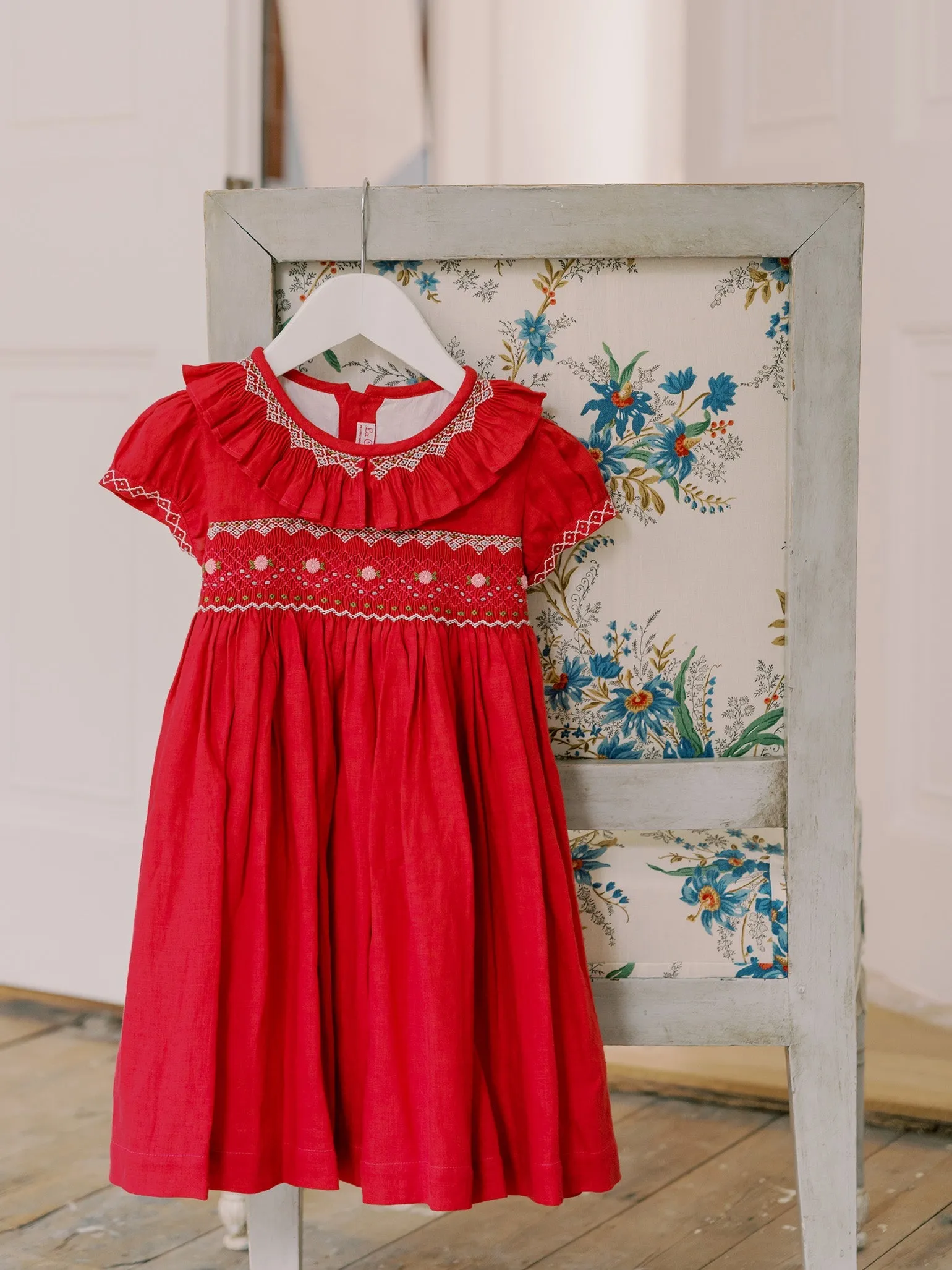 Fuchsia Lily Girl Hand-Smocked Dress