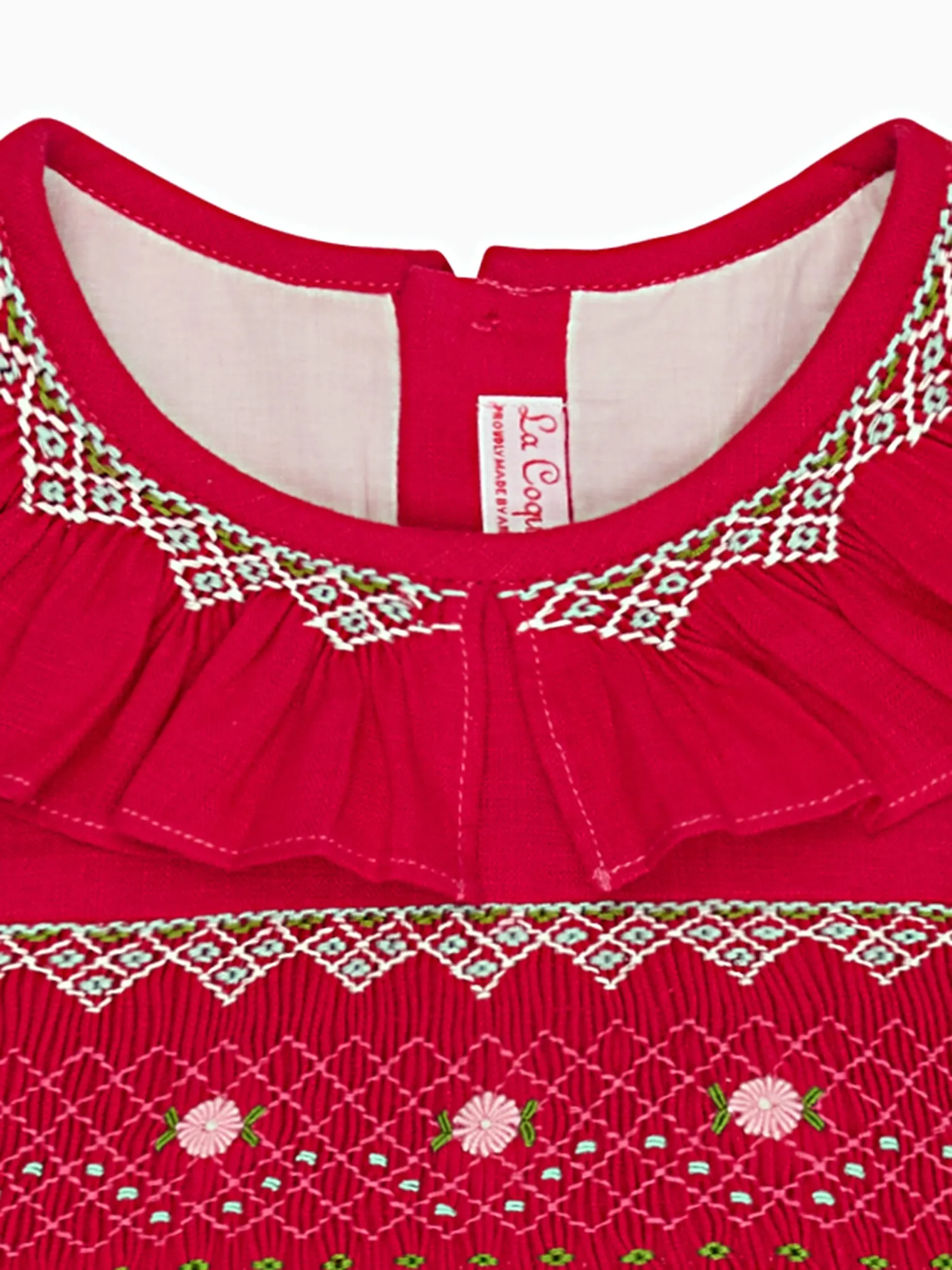 Fuchsia Lily Girl Hand-Smocked Dress