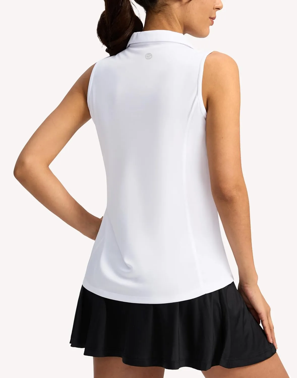 G Gradual Women's Golf Shirt Sleeveless Lightweight V Neck Tennis Polo Shirts with Collar Quick Dry Athletic Tops for Women