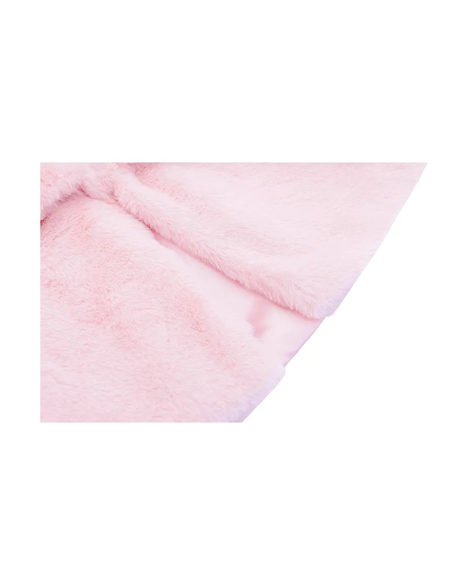 Girls Faux Fur Bolero Oversized Collar Jacket
