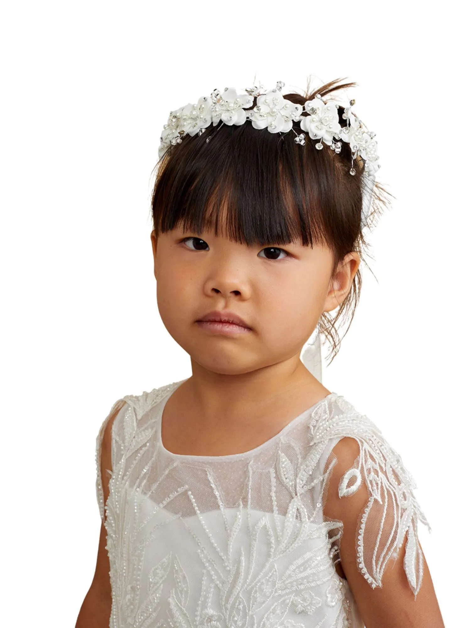 Girls Sequin Applique Shoulder Accent Special Occasion Dress, Sizes 2-16