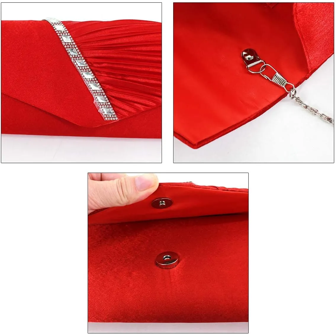 Goclothod Evening Clutch Handbag Women Fashion Crossbody Shoulder Bag Chain Purse