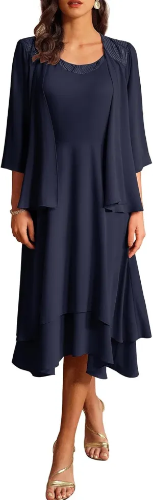 GRACE KARIN Women Dresses for Party Formal 2025 Mother of The Bride Dress Wedding Guest Dress with Jacket