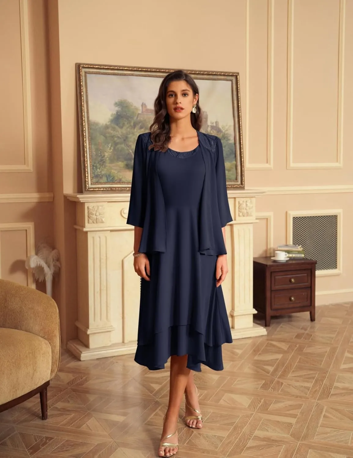 GRACE KARIN Women Dresses for Party Formal 2025 Mother of The Bride Dress Wedding Guest Dress with Jacket