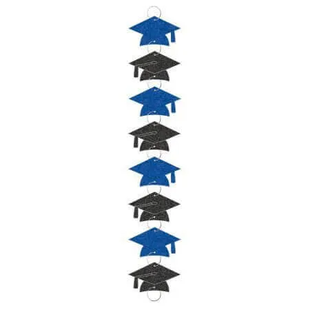 Graduation Cap Garland Ring - Blue