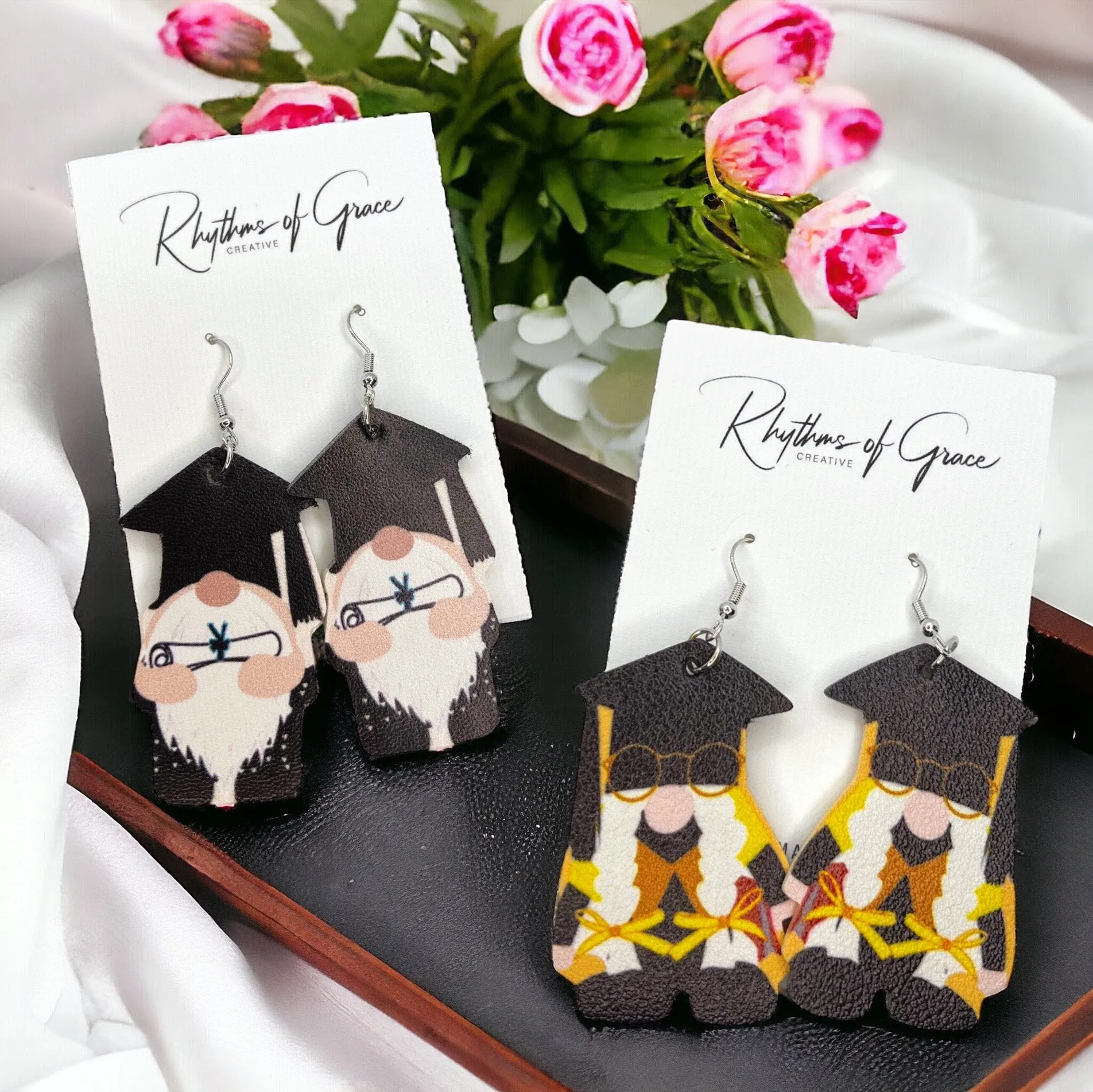 Graduation Earrings - Class of 2024, Graduate Earrings, Class of 24, Grad Earrings, Graduation Accessories, Handmade Earrings, Senior Photos