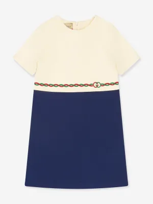 Gucci Girls Embroidered Logo Dress