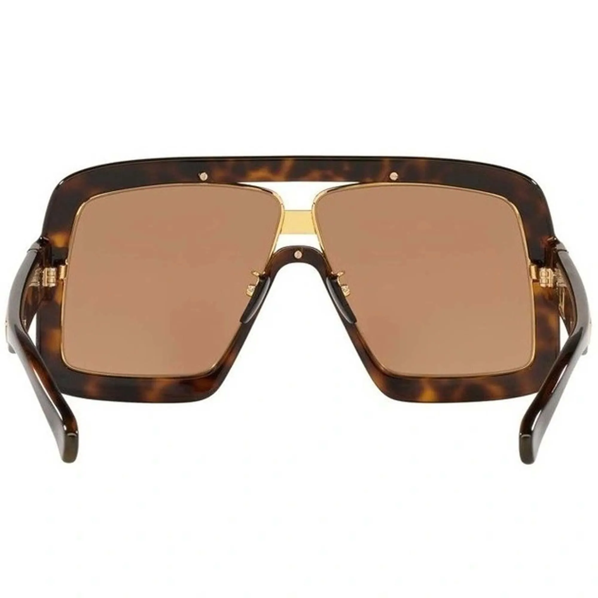 Gucci Men's Sunglasses - Nylon Lens Havana Plastic Pilot Shaped Frame | GG0900S 002