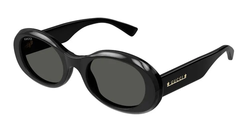 Gucci Round Frame Sunglasses Black/Grey