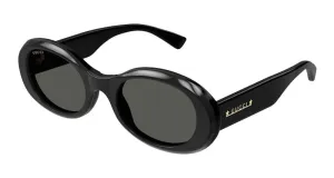 Gucci Round Frame Sunglasses Black/Grey