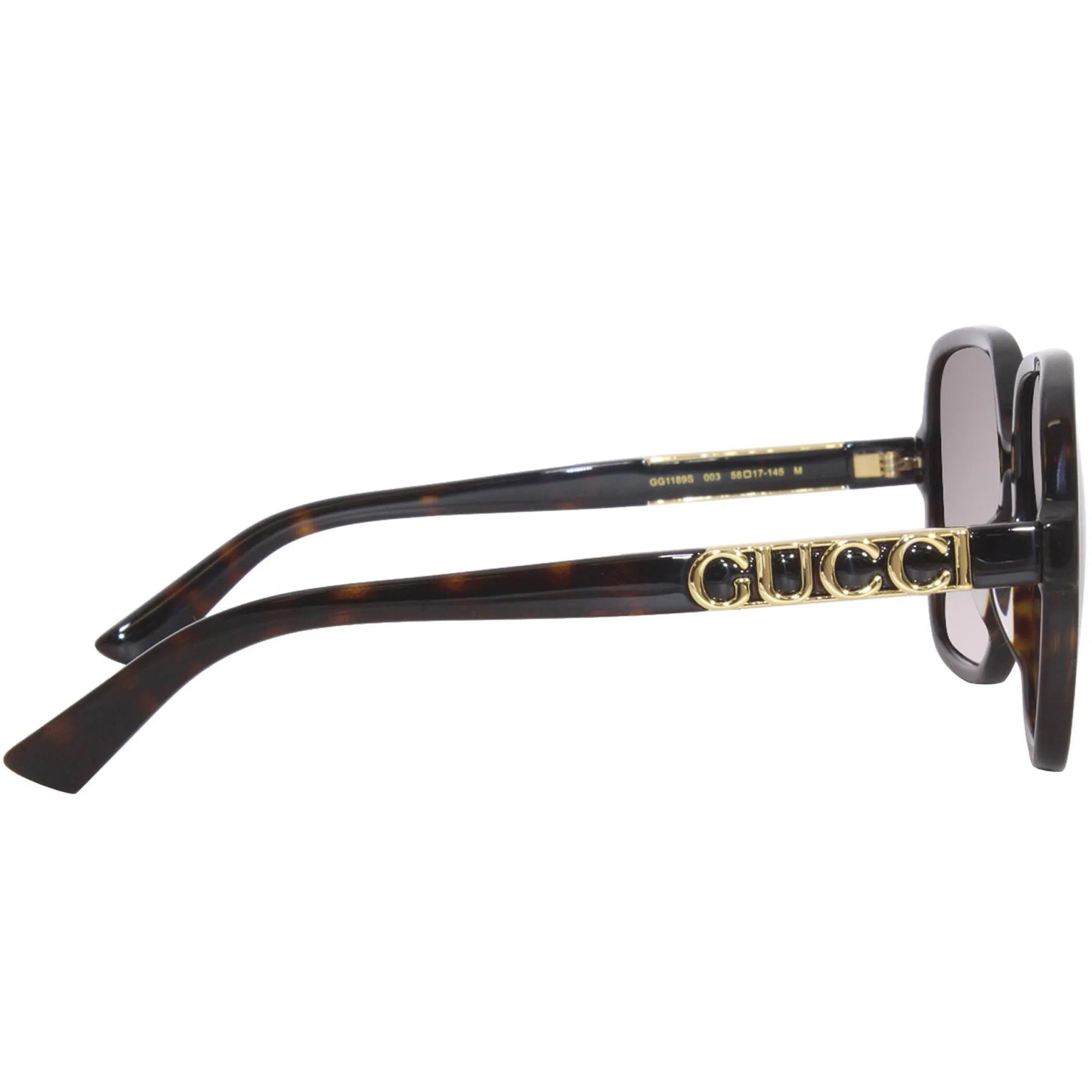 Gucci Women's Sunglasses - Brown CR39 Lens Tortoise Square Shape Frame | GG1189S 003