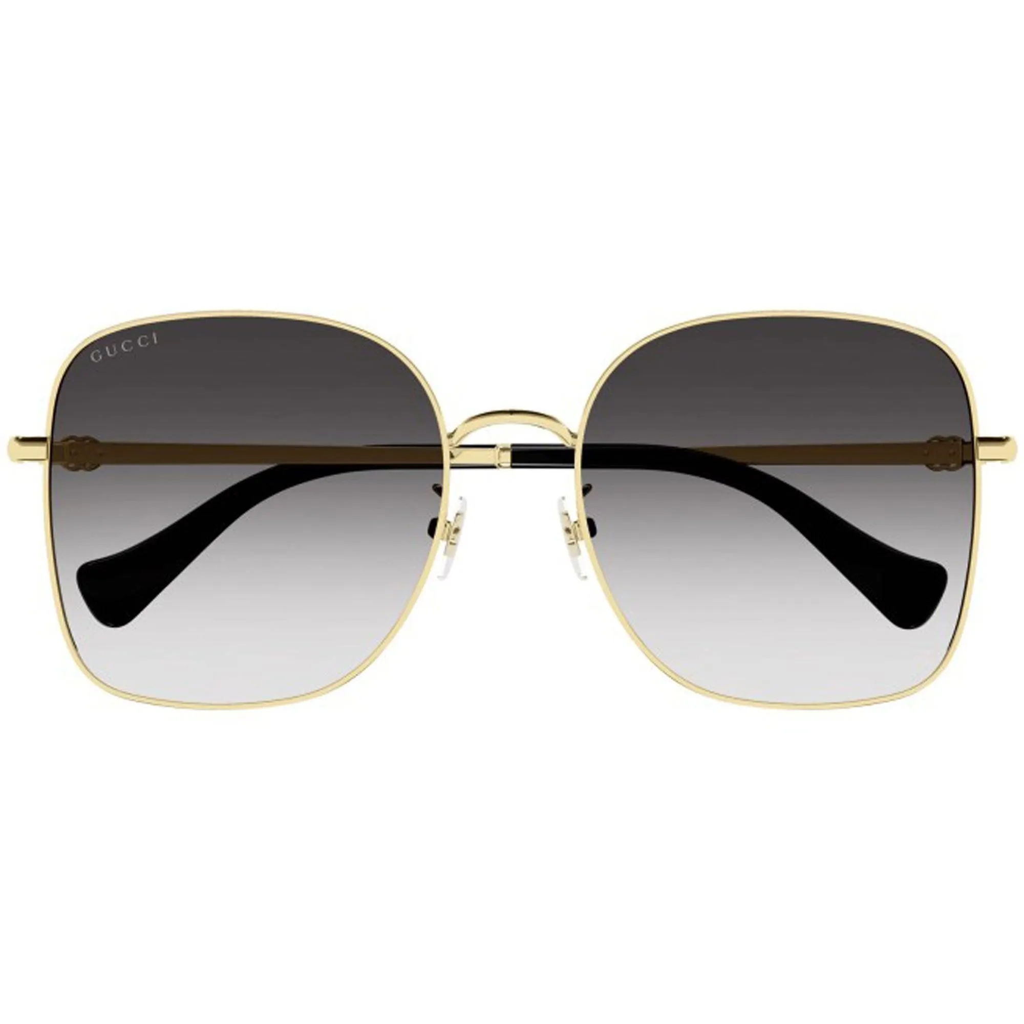 Gucci Women's Sunglasses - Gradient Grey Nylon Lens Metal Square Frame | GG1143S 001