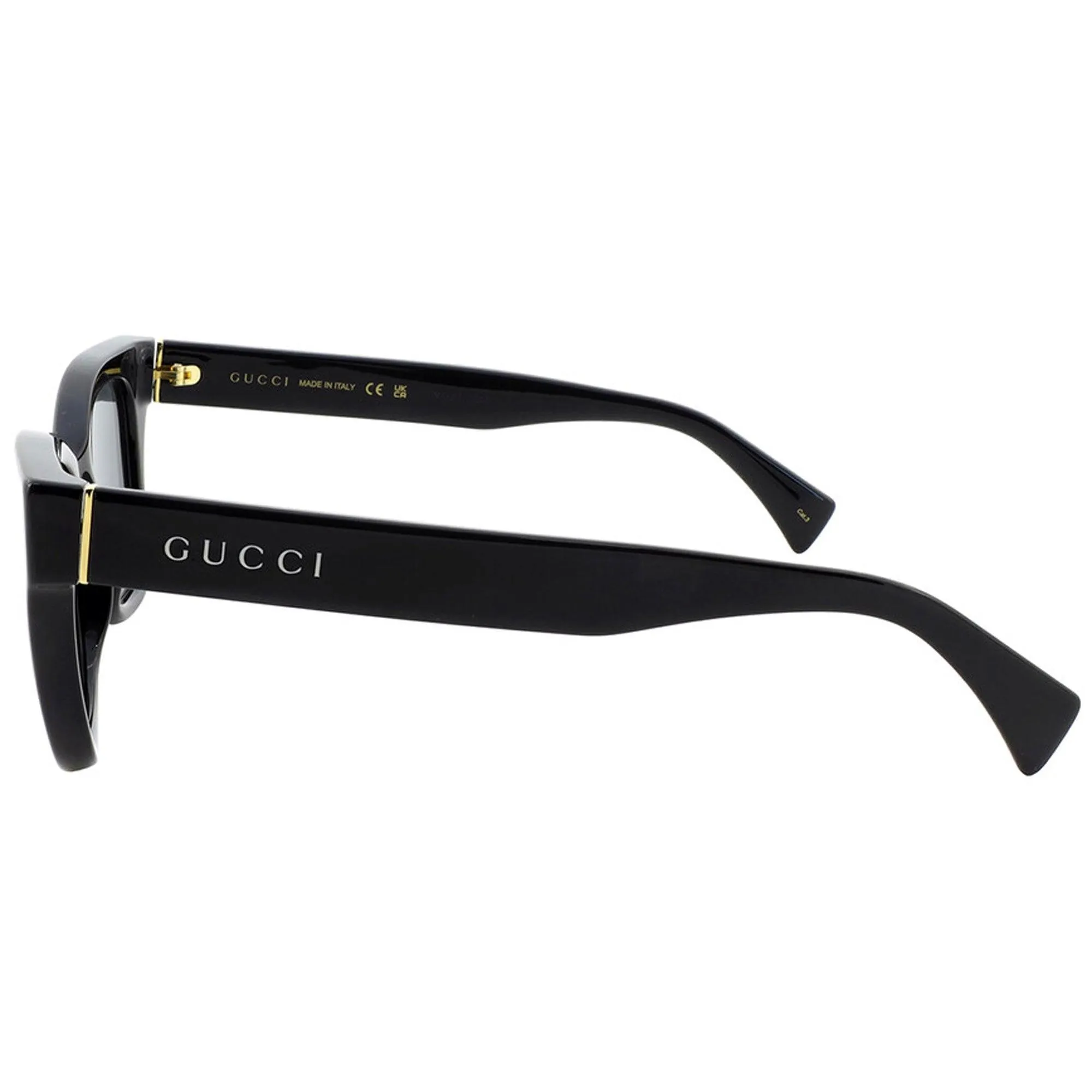Gucci Women's Sunglasses - Grey Lens Black Acetate Cat Eye Shape Frame | GG1133S 001