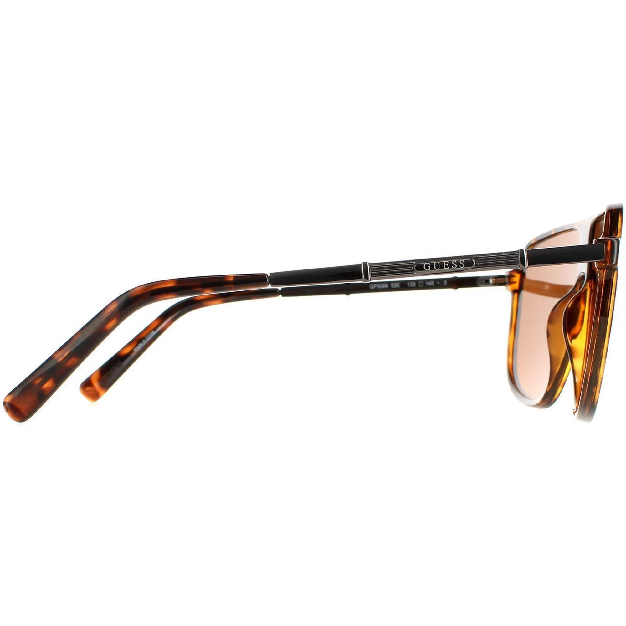 Guess Factory Unisex Sunglasses - Dark Havana and Grey Plastic Frame | GF5099 52E