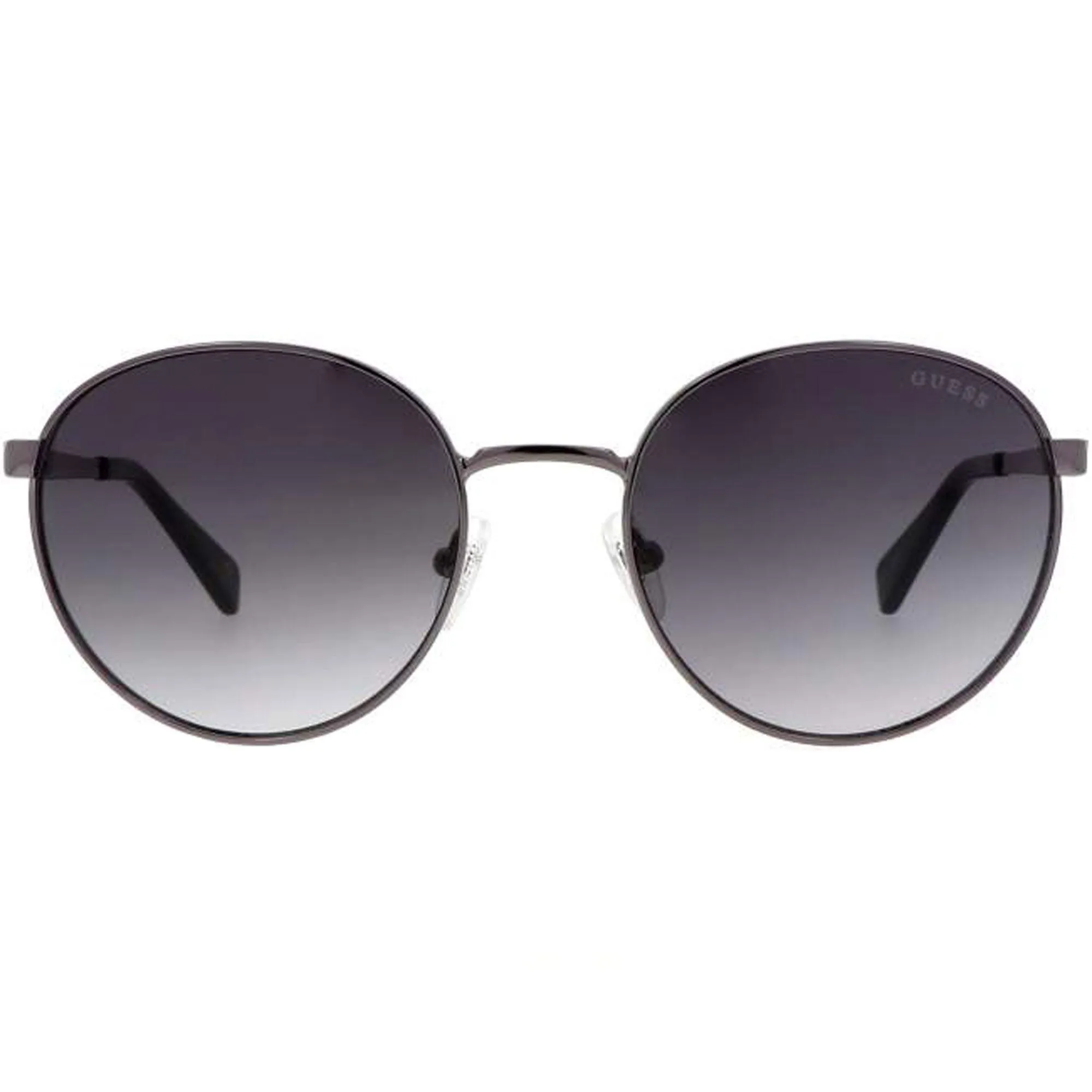 Guess Unisex Sunglasses - Full Rim Shiny Dark Nickel Grey Metal Frame | GU5214 06B
