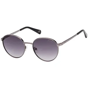 Guess Unisex Sunglasses - Full Rim Shiny Dark Nickel Grey Metal Frame | GU5214 06B