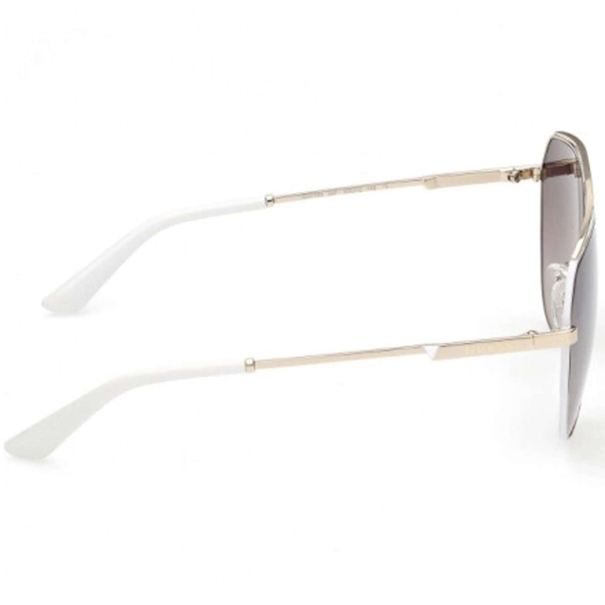 Guess Women's Sunglasses - Gradient Lens Gold and White Pilot Shape Frame | GU7783 32F