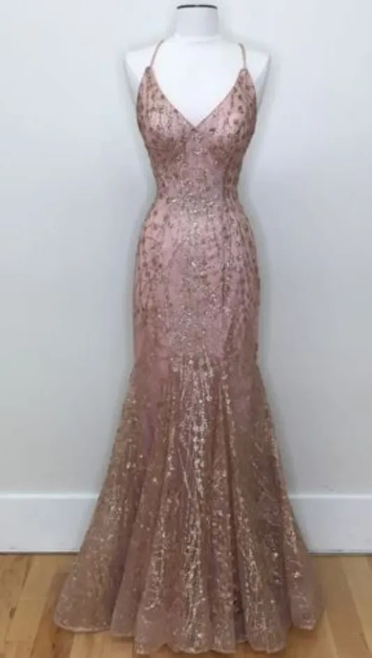 Halter Neckline Prom Dresses, backless Prom Dress