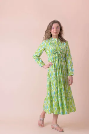 Handprint Dream Apparel Corfu Dress Farsi Lime