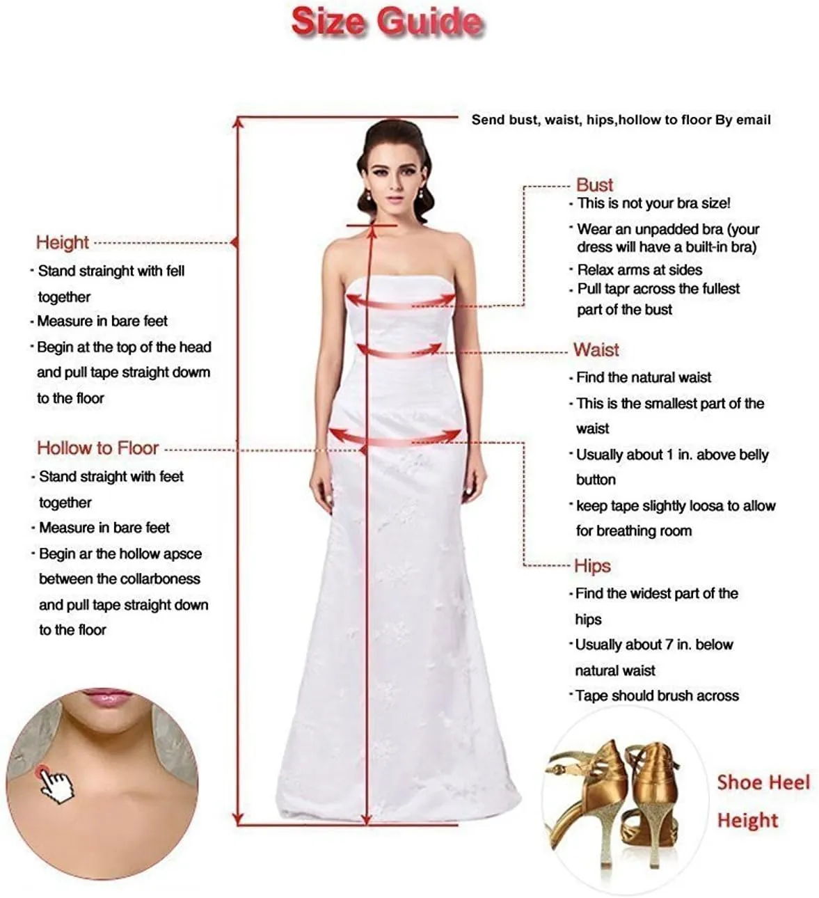High Low Bridesmaid Dresses for Women Wedding V Neck Chiffon Ruched Evening Formal Dress with Pockets