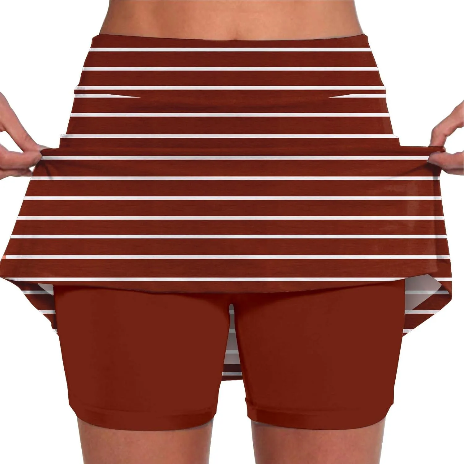 High Waisted Golf Skirts for Woman Casual Workout Tennis Mini Skirt Side Pockets Solid Summer Athletic Running Shorts Skorts