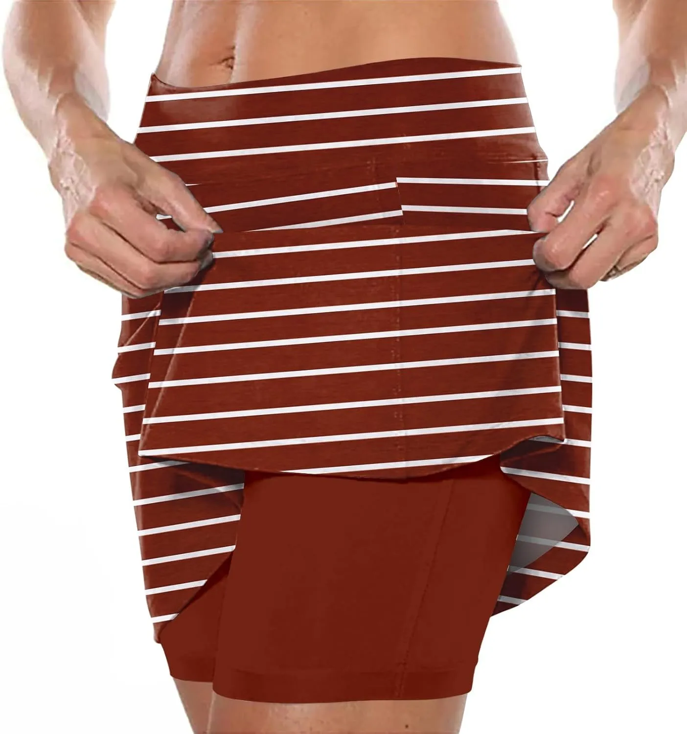 High Waisted Golf Skirts for Woman Casual Workout Tennis Mini Skirt Side Pockets Solid Summer Athletic Running Shorts Skorts