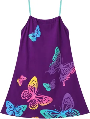 HILEELANG Girl Summer Beach Dress Halter Neck Sleeveless Casual Tank Outfit Sundress 1-12Y
