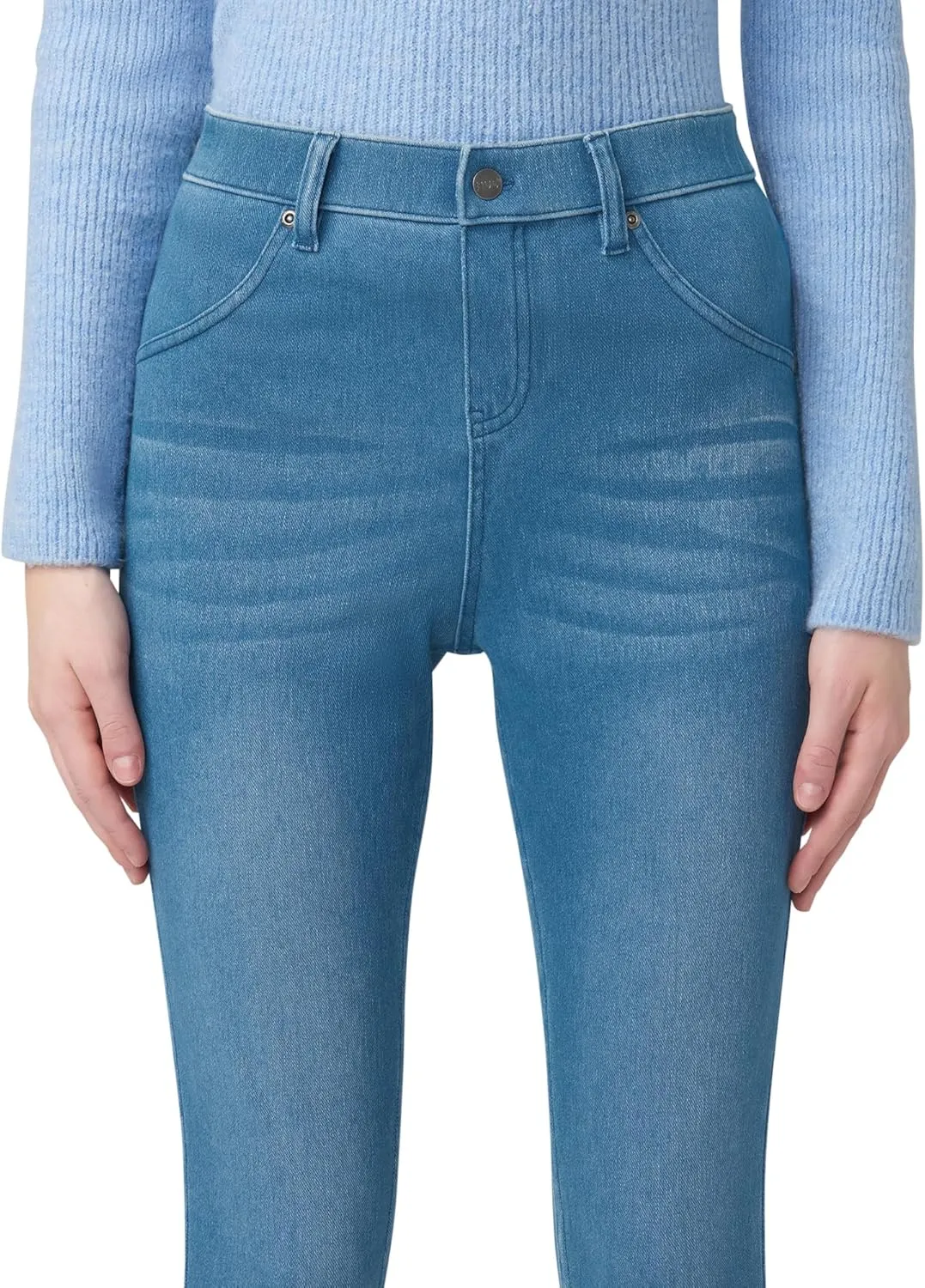 HUE Women's Ultra Soft High Waist Denim Capri Leggings