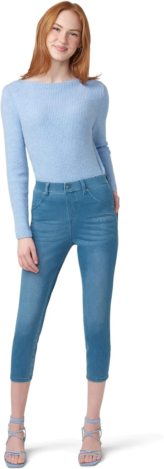 HUE Women's Ultra Soft High Waist Denim Capri Leggings