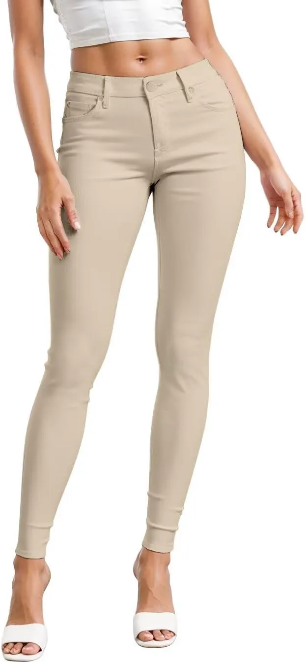 Hybrid & Company Womens Hyper Ultra Stretch Comfy Skinny Leg Work Casual Pants