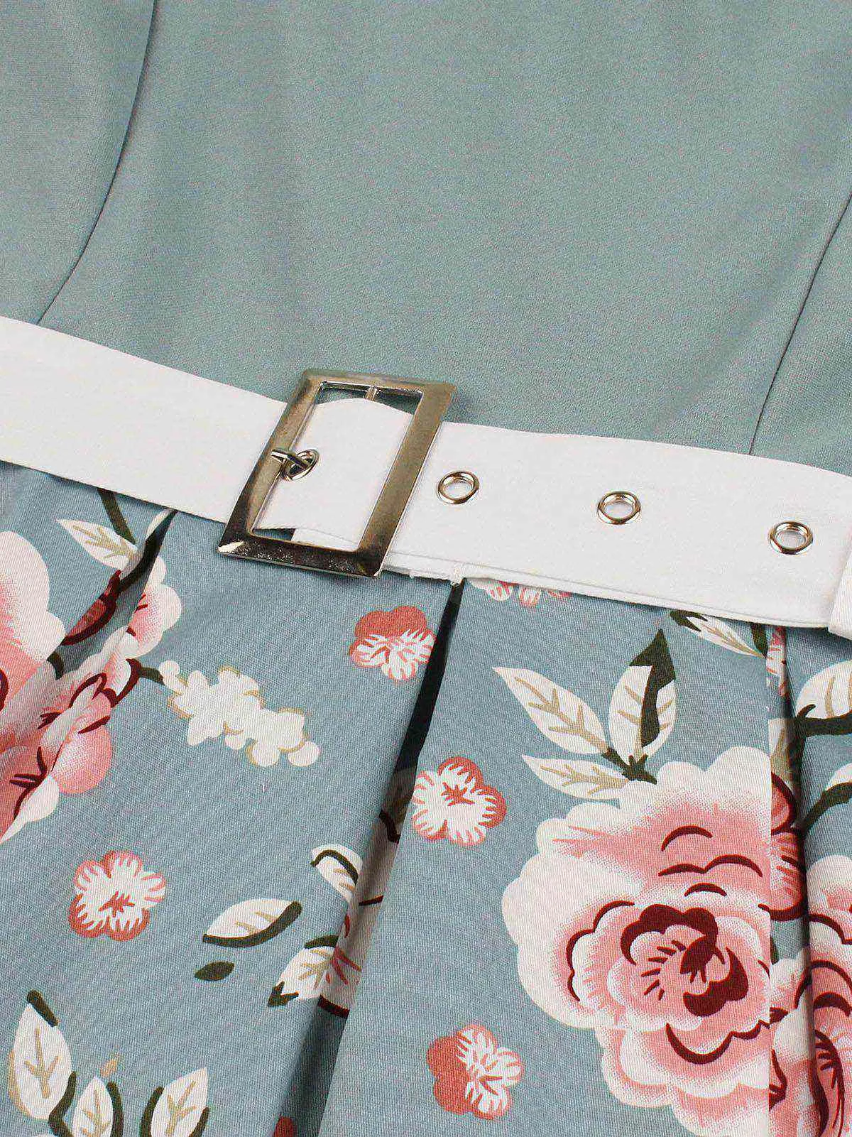 ILSE | FLORAL BELTED SWING DRESS