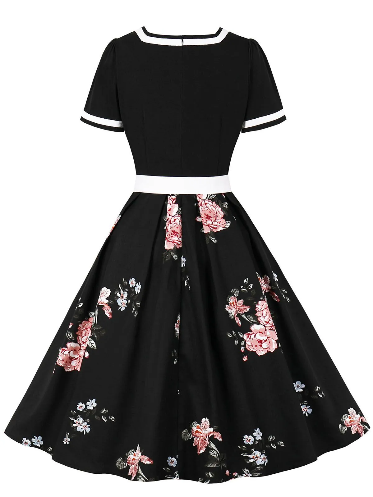 ILSE | FLORAL BELTED SWING DRESS