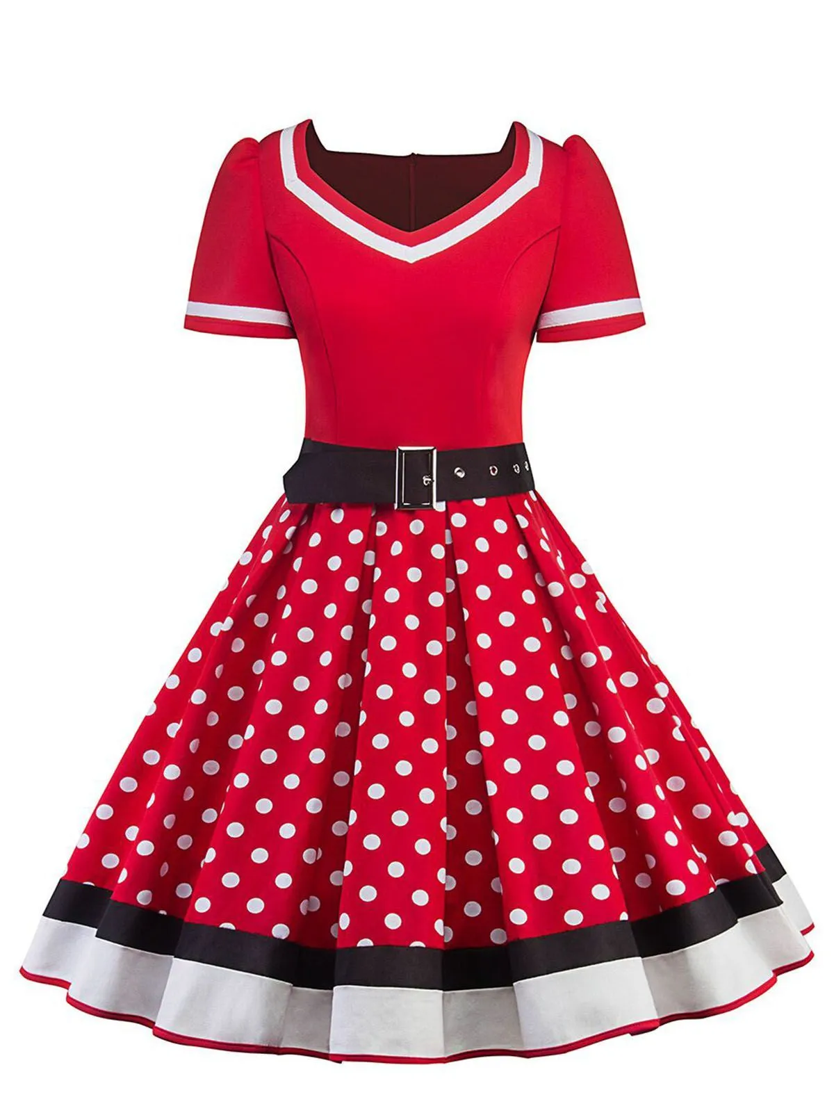 ILSE | FLORAL BELTED SWING DRESS