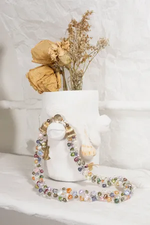 Isshī - Soiree Rope Chain Necklace: Multi Pearl