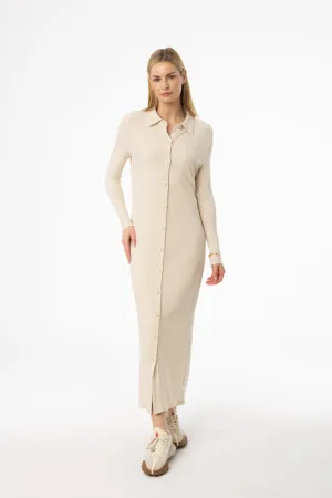 Ivory Cardi Maxi Dress