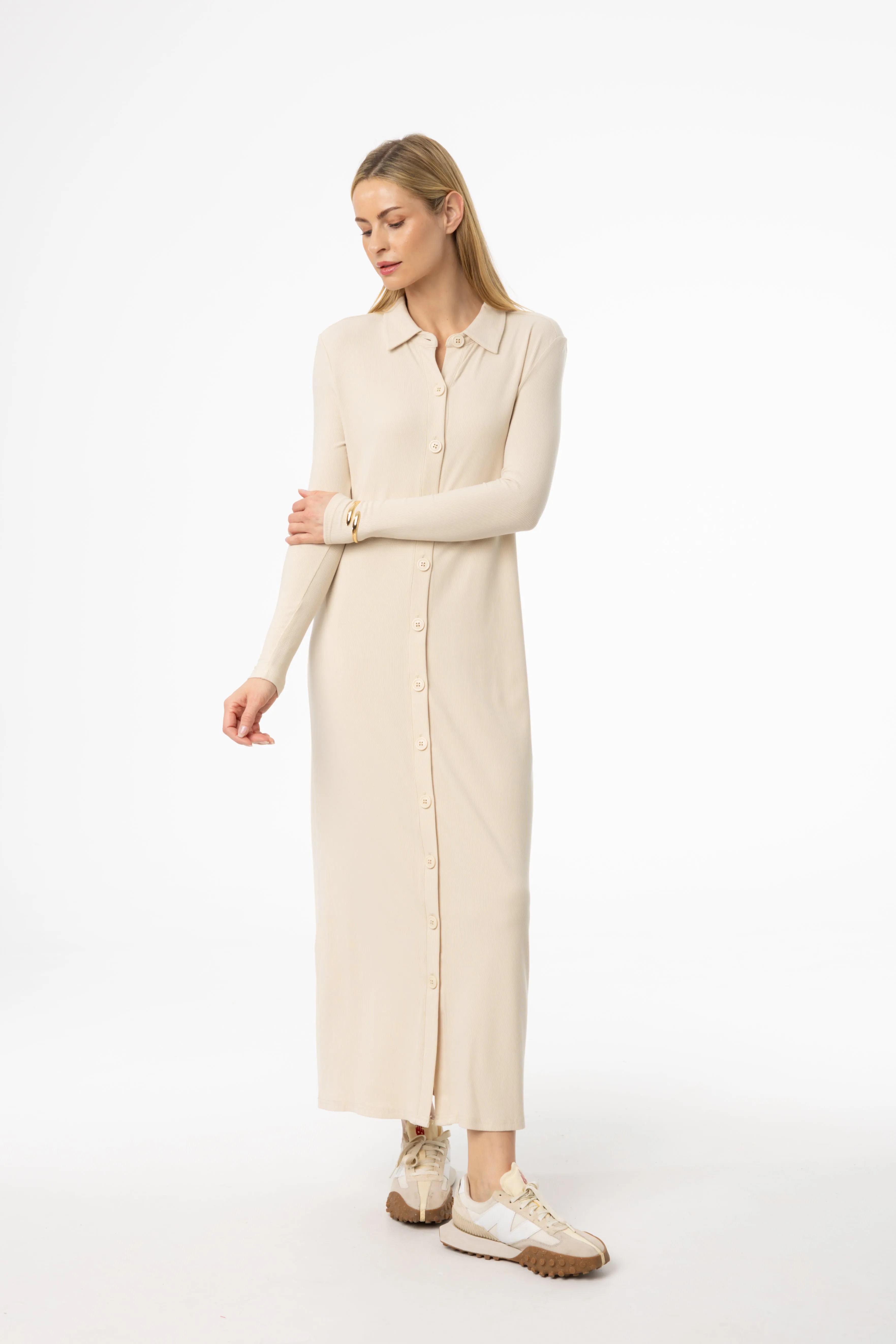 Ivory Cardi Maxi Dress
