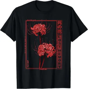 Japanese Spider Lily Soft Grunge Anime Aesthetic Flower T-Shirt
