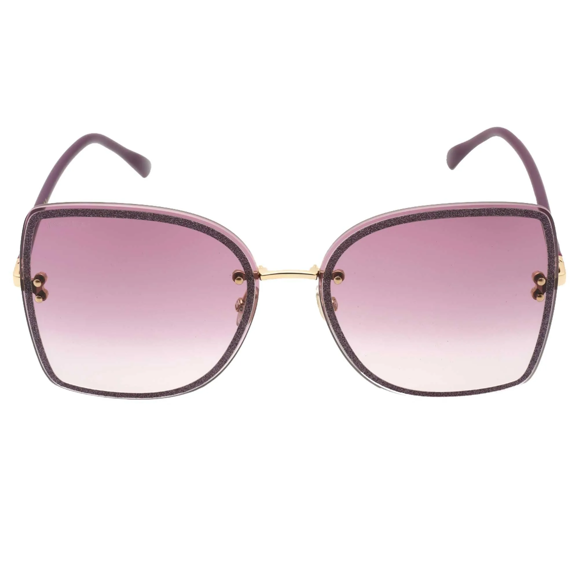 Jimmy Choo Women's Sunglasses - Pink Gradient Lenses Gold Plum Frame | LETI/S 0VO1