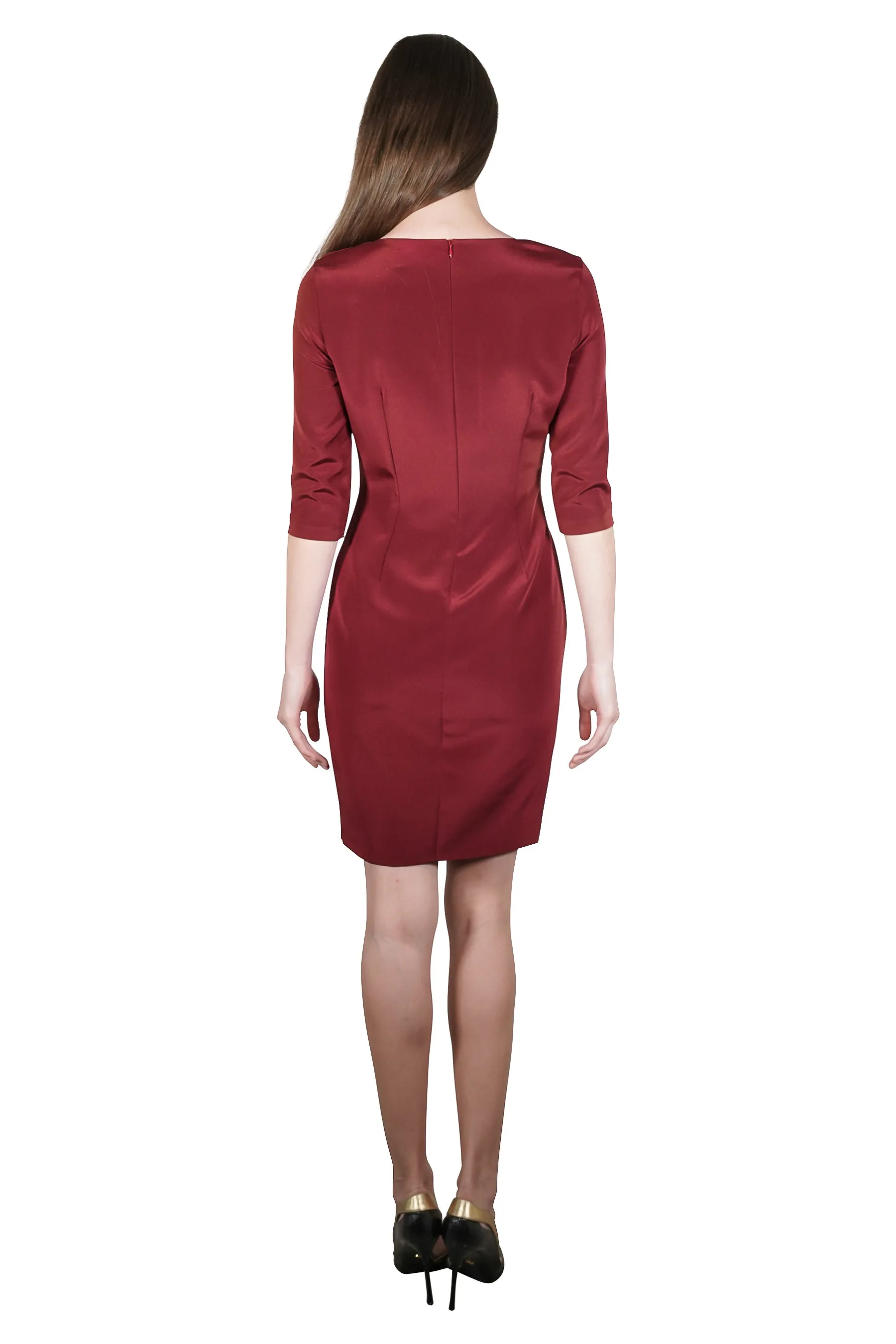 Kassandra Silk Crepe Sheath Dress