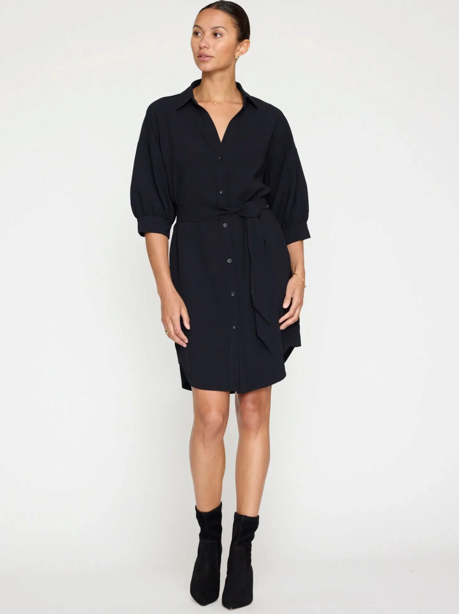 Kate Crepe Belted Dress