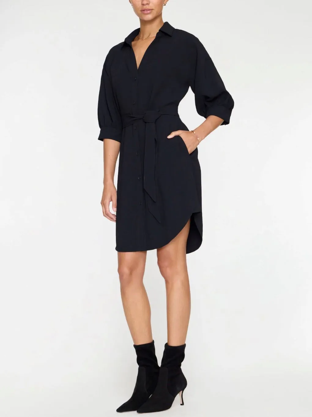 Kate Crepe Belted Dress