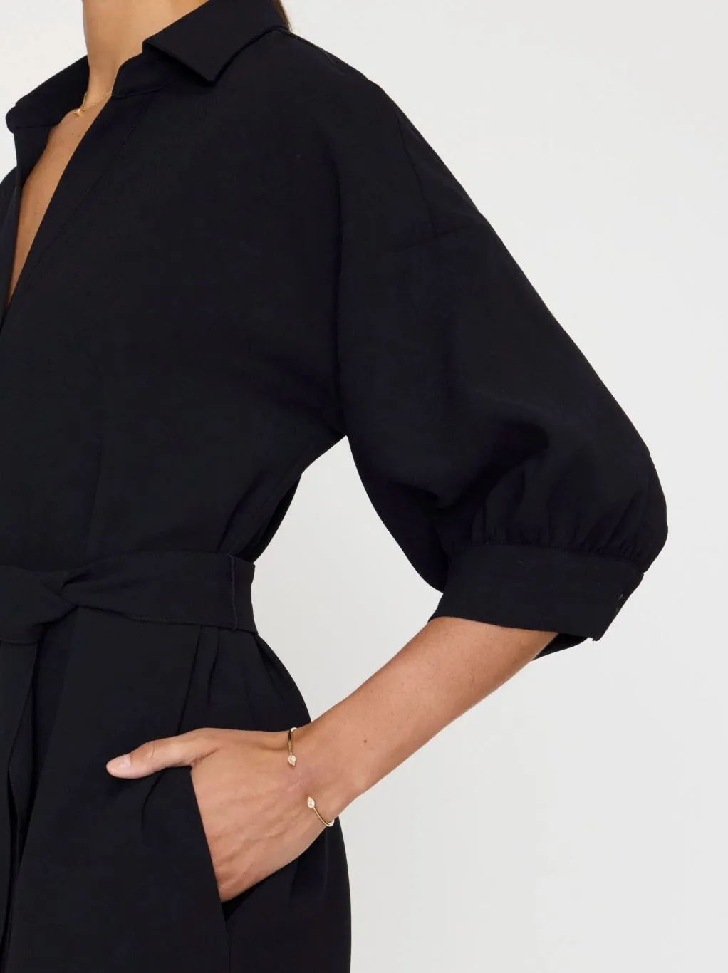 Kate Crepe Belted Dress
