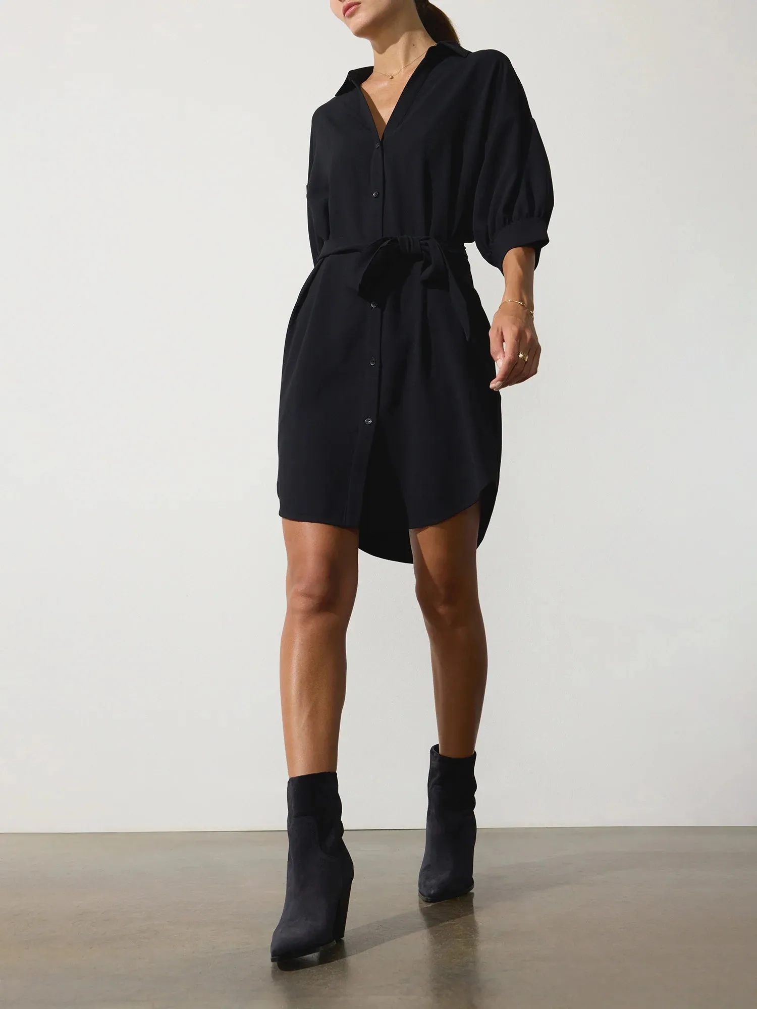 Kate Crepe Belted Dress