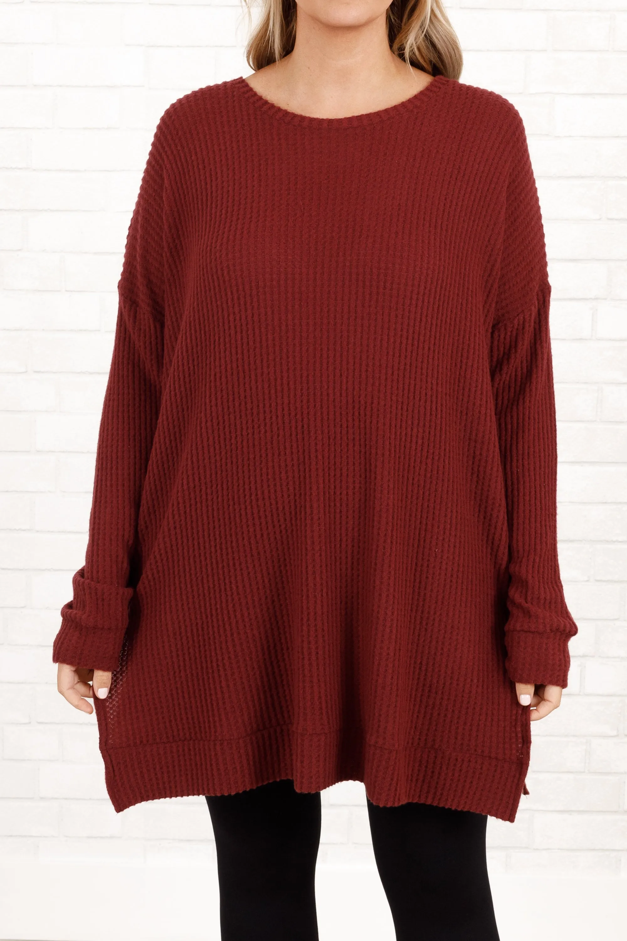 Keeping It Cute Tunic, Dark Burgundy