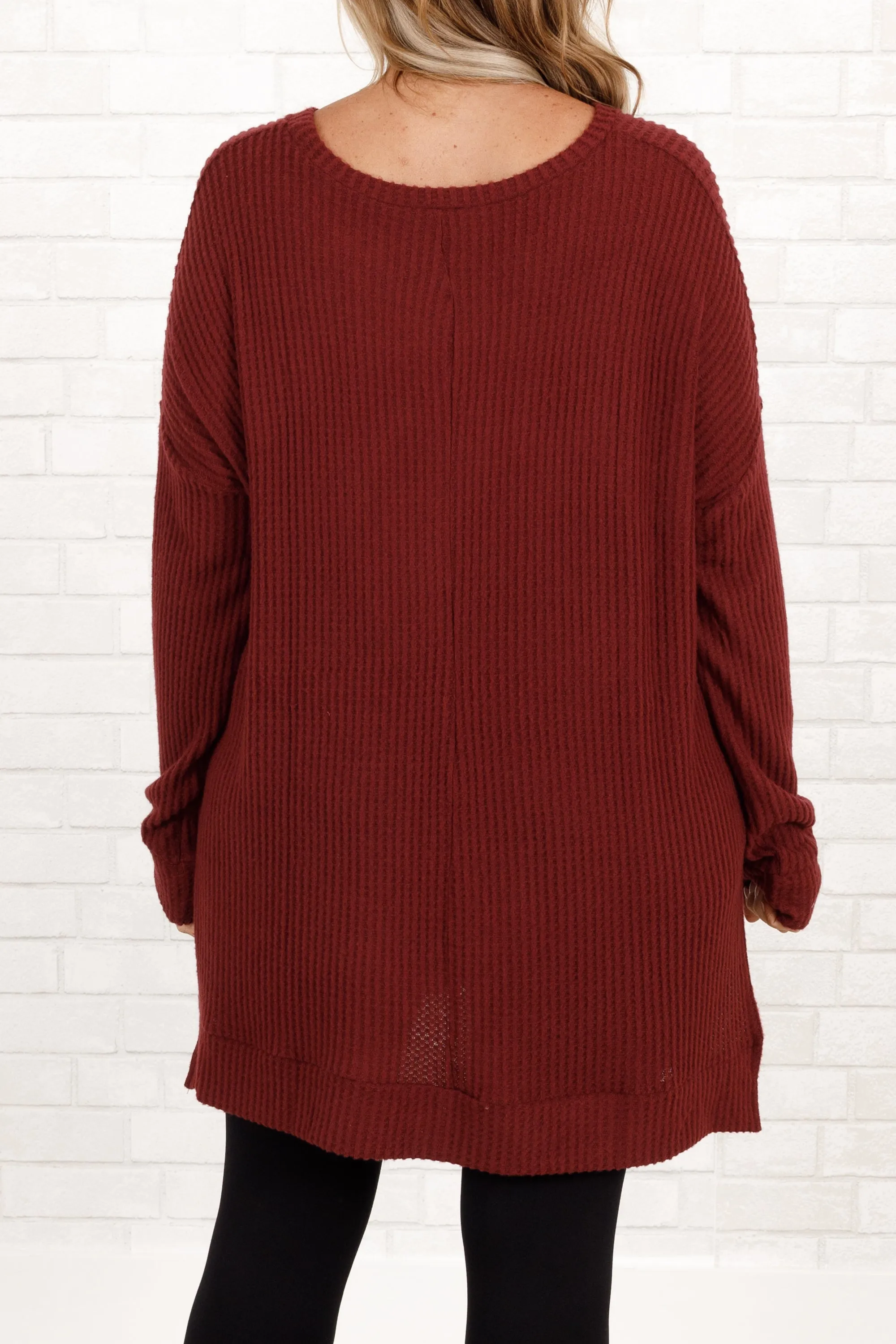 Keeping It Cute Tunic, Dark Burgundy