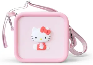Kidamento Hello Kitty Soft Silicone Camera Case Durable and Adorably Stylish Bag - Adjustable Soft Strap With Buckle - Promotes Comfort and Independence