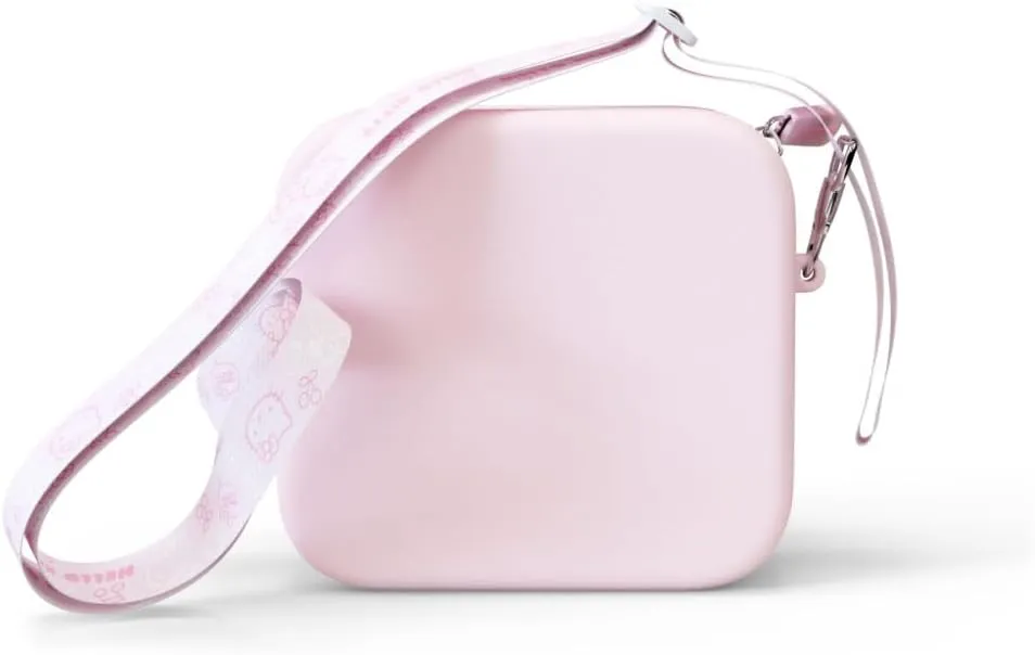 Kidamento Hello Kitty Soft Silicone Camera Case Durable and Adorably Stylish Bag - Adjustable Soft Strap With Buckle - Promotes Comfort and Independence