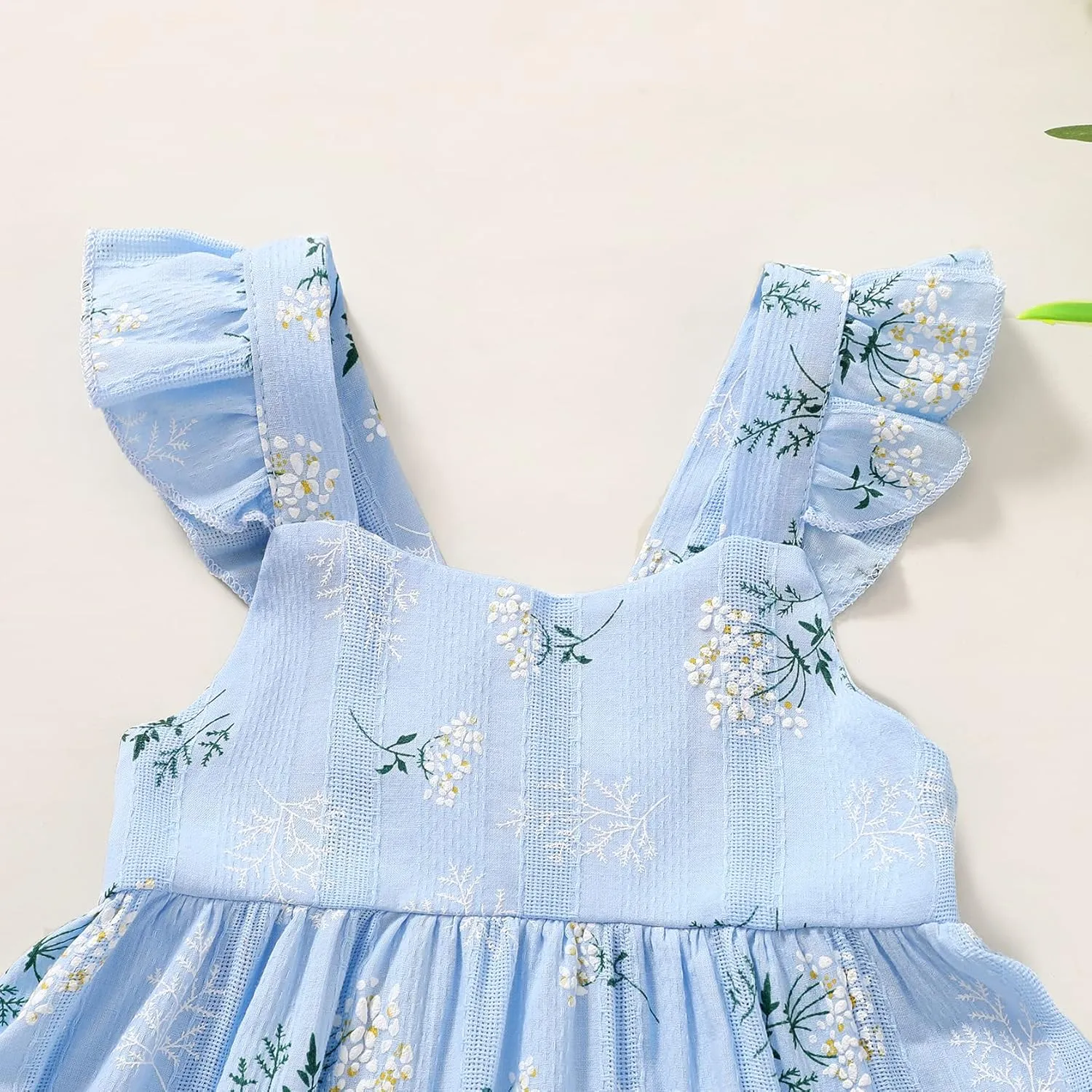 Kids Toddler Baby Girls Rainbow Dress Princess Sleeveless Beach Butterfly Sundress